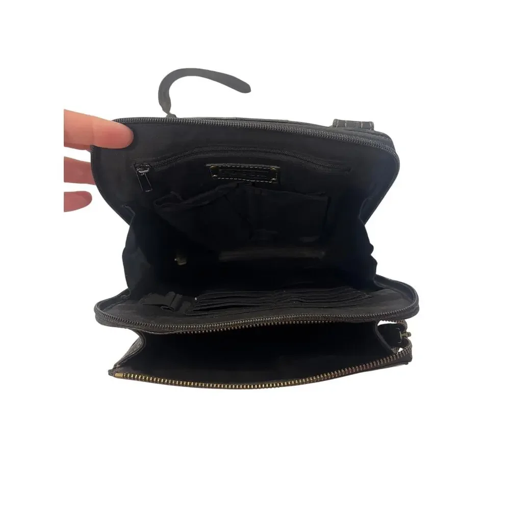 Vintage Fossil ZB8944 Leather Cross Body Travel Bag